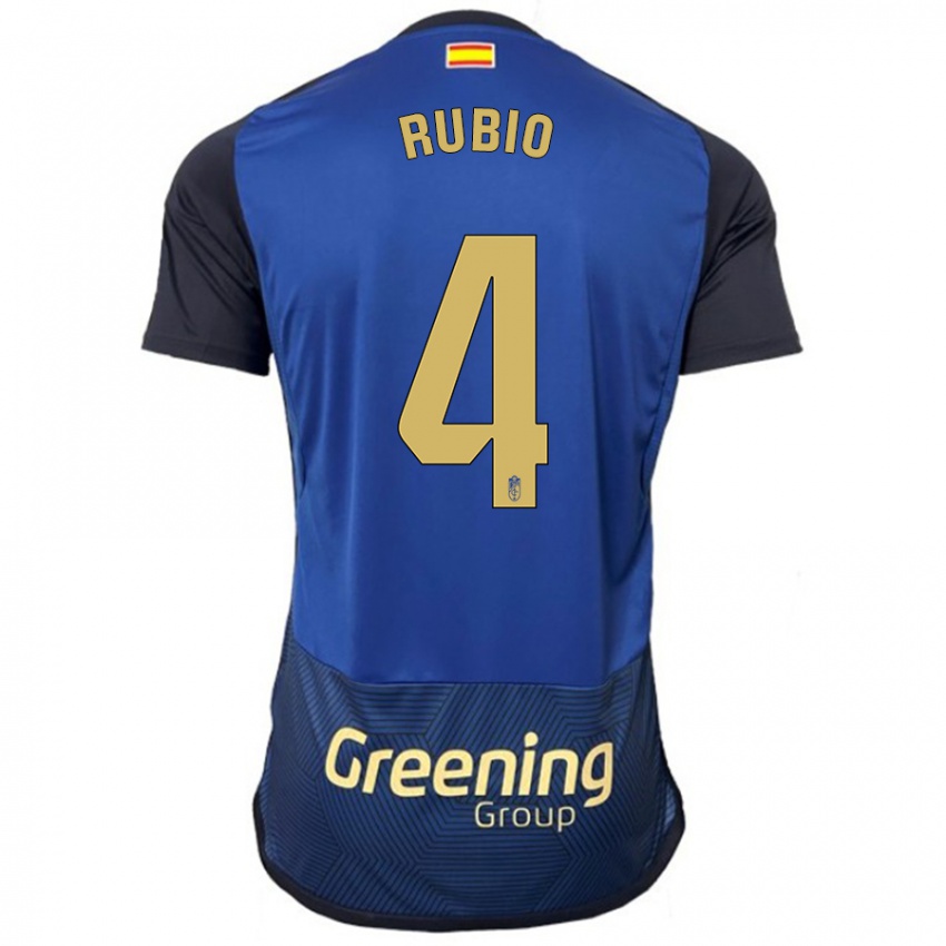 Kinder Miguel Rubio #4 Marine Auswärtstrikot Trikot 2023/24 T-Shirt Belgien