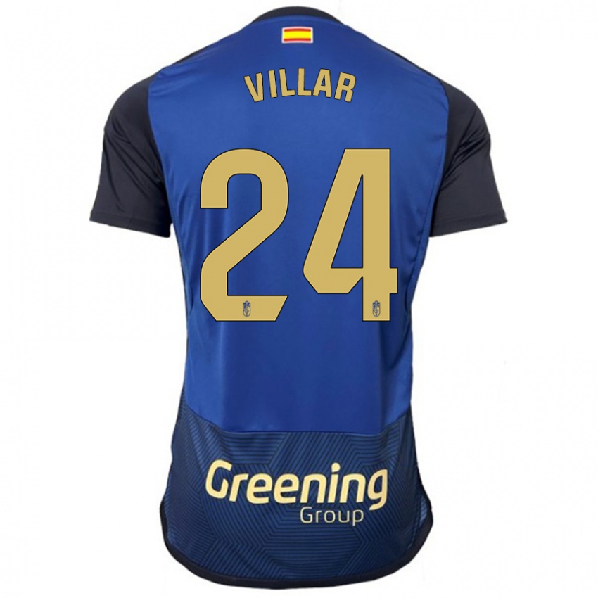 Kinder Gonzalo Villar #24 Marine Auswärtstrikot Trikot 2023/24 T-Shirt Belgien