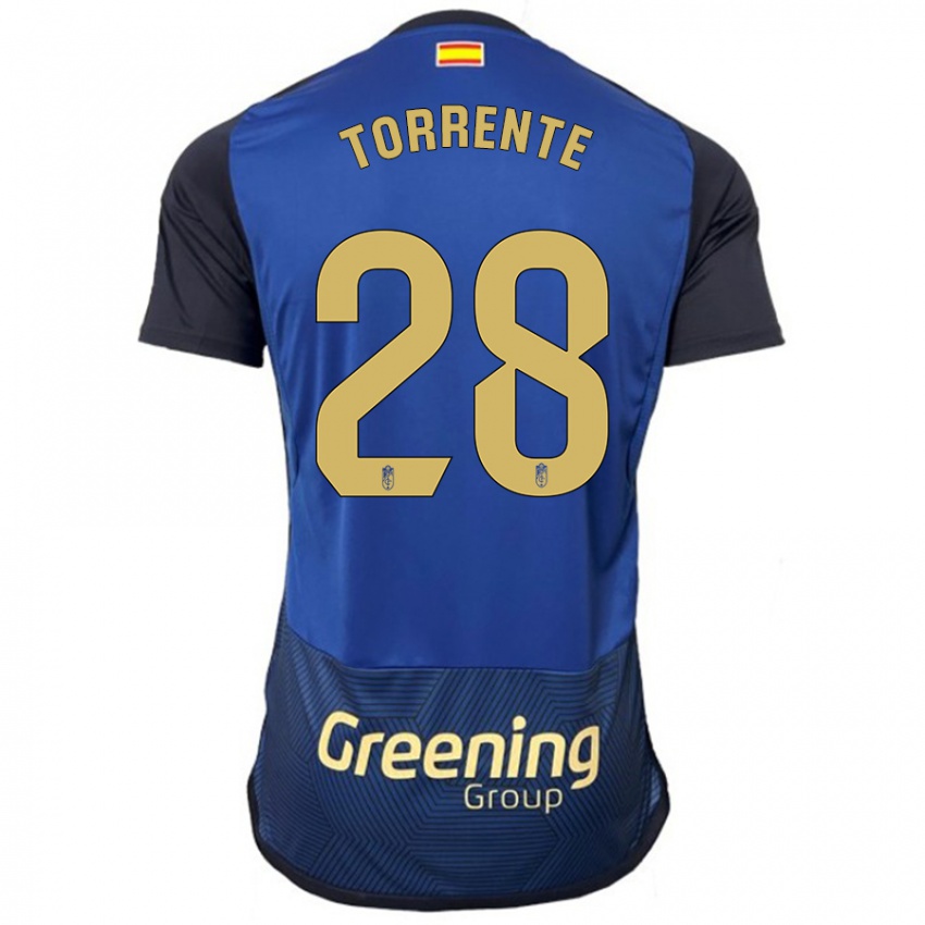 Kinder Raúl Torrente #28 Marine Auswärtstrikot Trikot 2023/24 T-Shirt Belgien