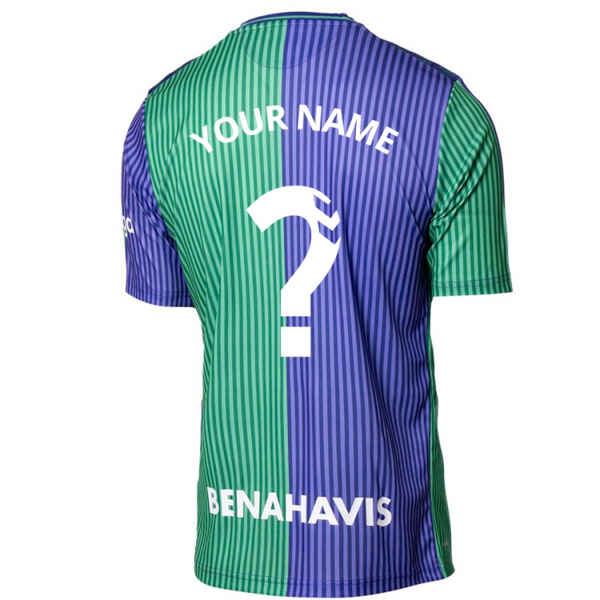 Kinder Ihren Namen #0 Grün Blau Auswärtstrikot Trikot 2023/24 T-Shirt Belgien