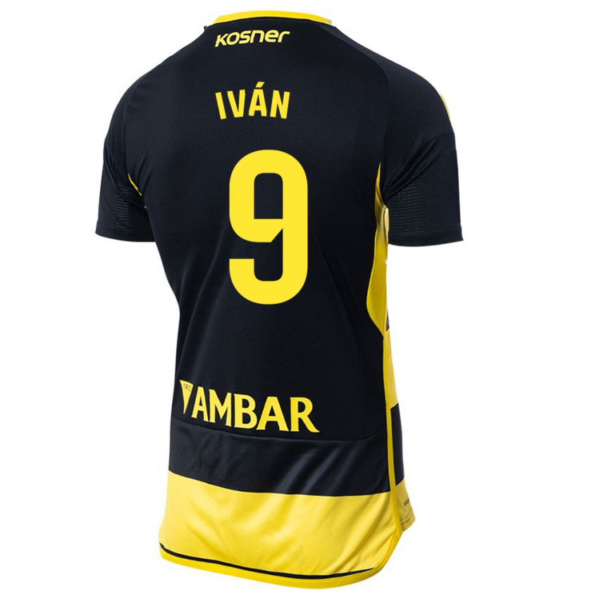 Kinder Iván Azón #9 Schwarz Gelb Auswärtstrikot Trikot 2023/24 T-Shirt Belgien