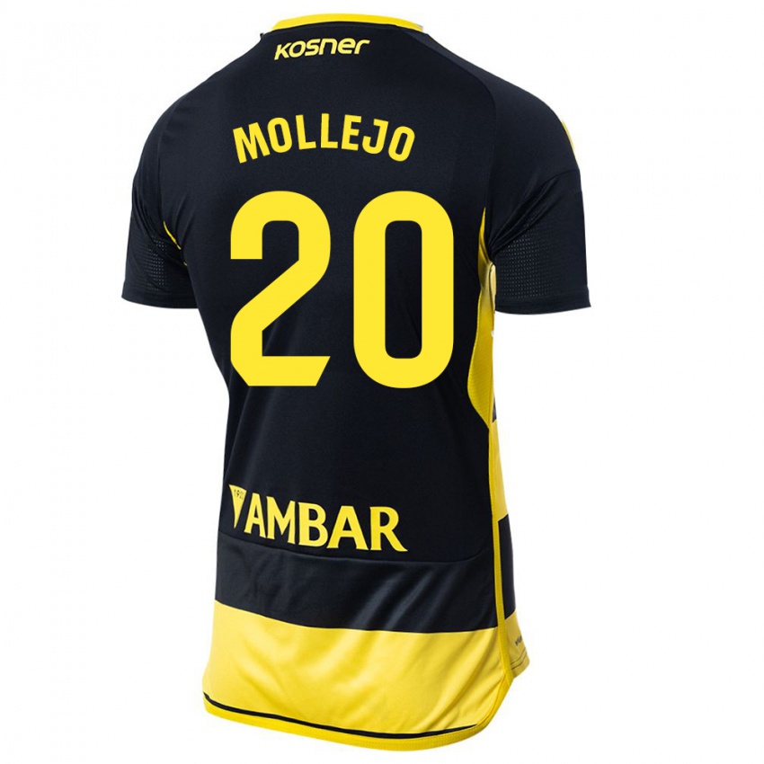 Kinder Victor Mollejo #20 Schwarz Gelb Auswärtstrikot Trikot 2023/24 T-Shirt Belgien