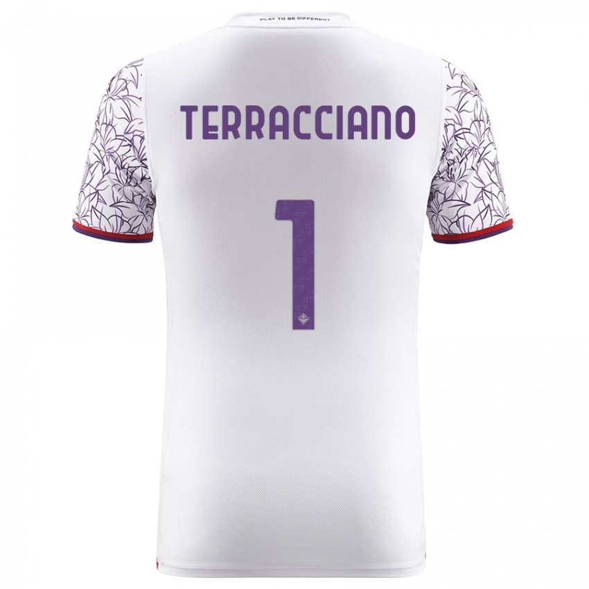 Kinder Pietro Terracciano #1 Weiß Auswärtstrikot Trikot 2023/24 T-Shirt Belgien