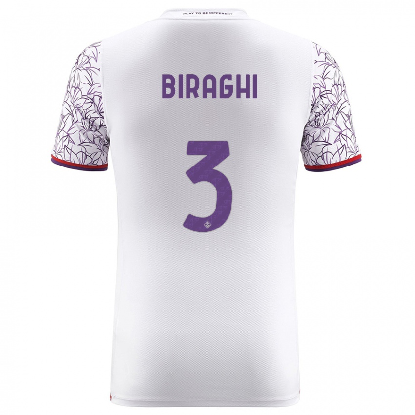 Kinder Cristiano Biraghi #3 Weiß Auswärtstrikot Trikot 2023/24 T-Shirt Belgien