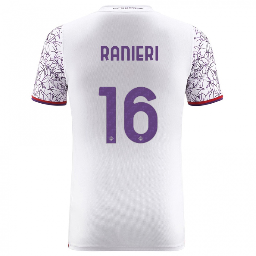 Kinder Luca Ranieri #16 Weiß Auswärtstrikot Trikot 2023/24 T-Shirt Belgien