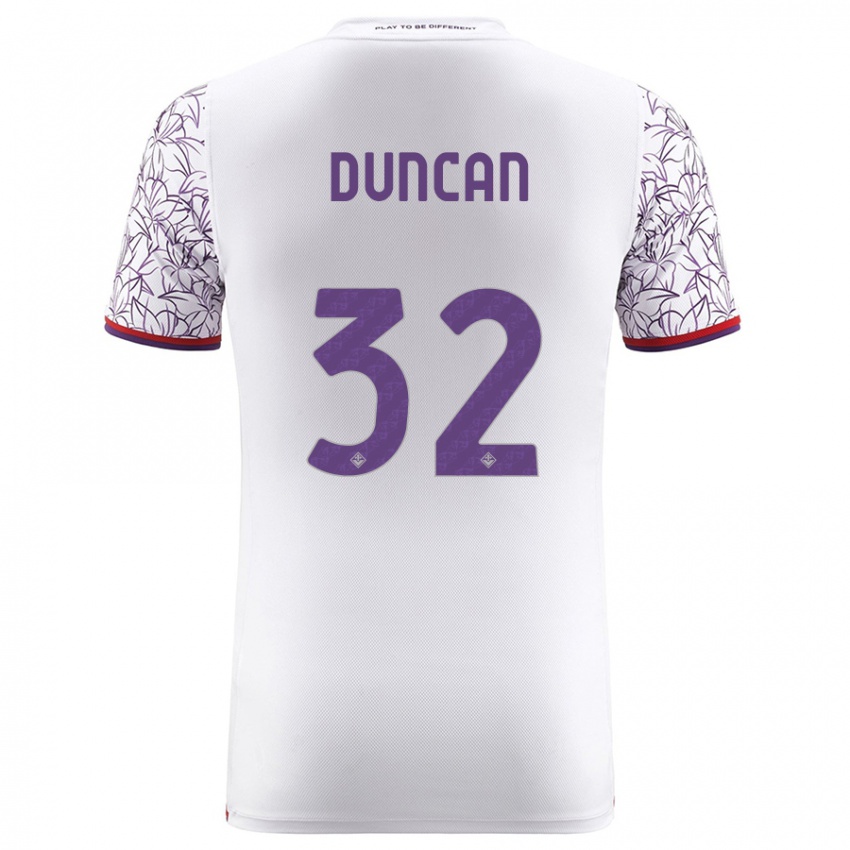 Kinder Alfred Duncan #32 Weiß Auswärtstrikot Trikot 2023/24 T-Shirt Belgien