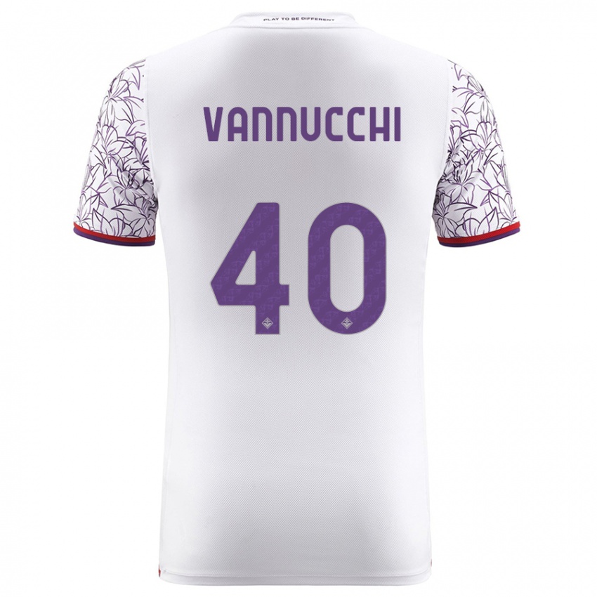 Kinder Tommaso Vannucchi #40 Weiß Auswärtstrikot Trikot 2023/24 T-Shirt Belgien