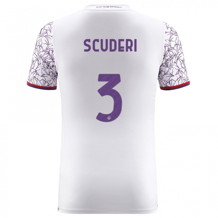 Kinder Giulio Scuderi #3 Weiß Auswärtstrikot Trikot 2023/24 T-Shirt Belgien