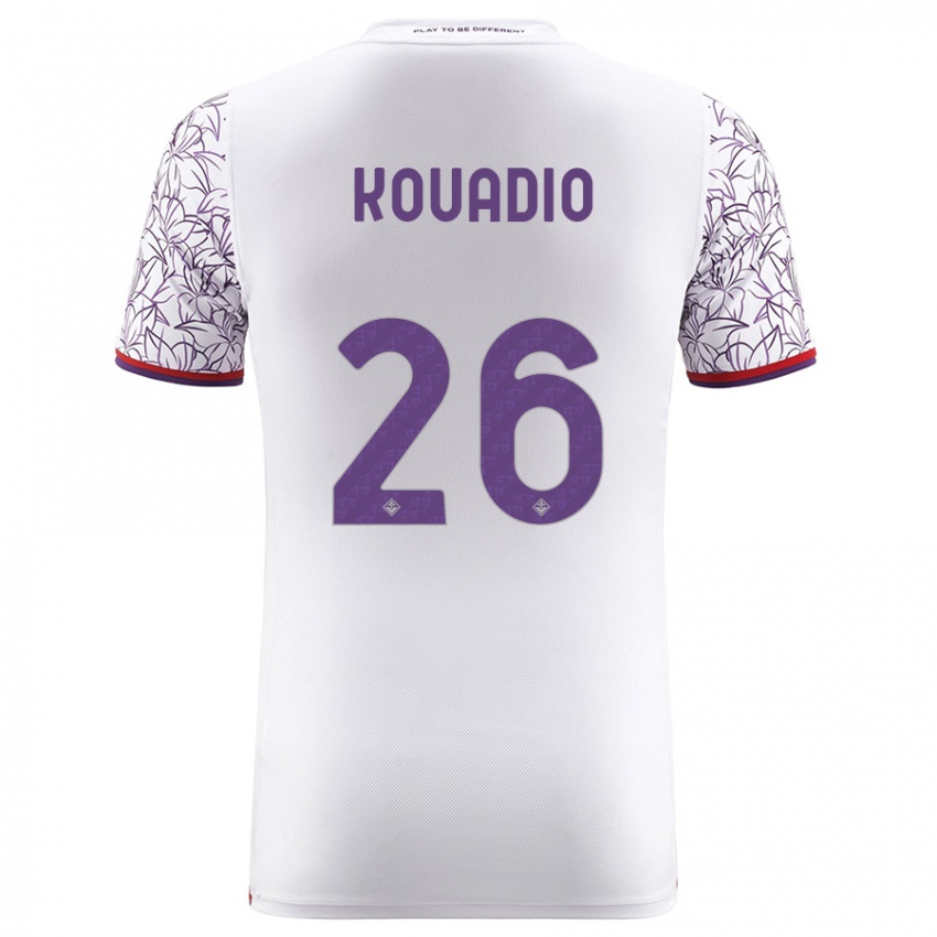 Kinder Eddy Kouadio #26 Weiß Auswärtstrikot Trikot 2023/24 T-Shirt Belgien