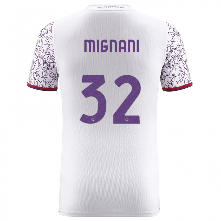 Kinder Carlo Mignani #32 Weiß Auswärtstrikot Trikot 2023/24 T-Shirt Belgien