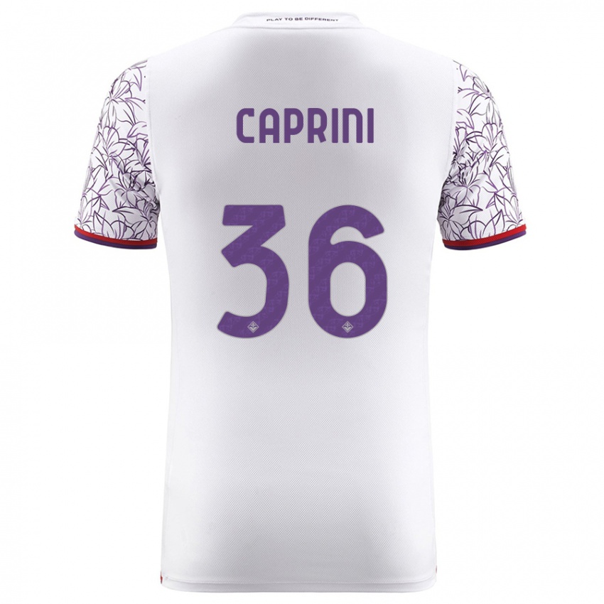 Kinder Maat Daniel Caprini #36 Weiß Auswärtstrikot Trikot 2023/24 T-Shirt Belgien