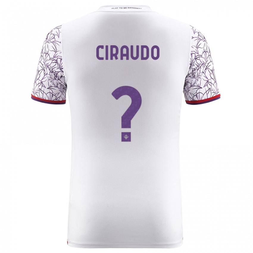 Kinder Alessio Ciraudo #0 Weiß Auswärtstrikot Trikot 2023/24 T-Shirt Belgien