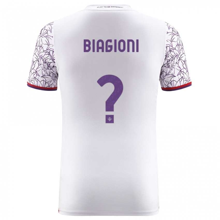 Kinder Lorenzo Biagioni #0 Weiß Auswärtstrikot Trikot 2023/24 T-Shirt Belgien