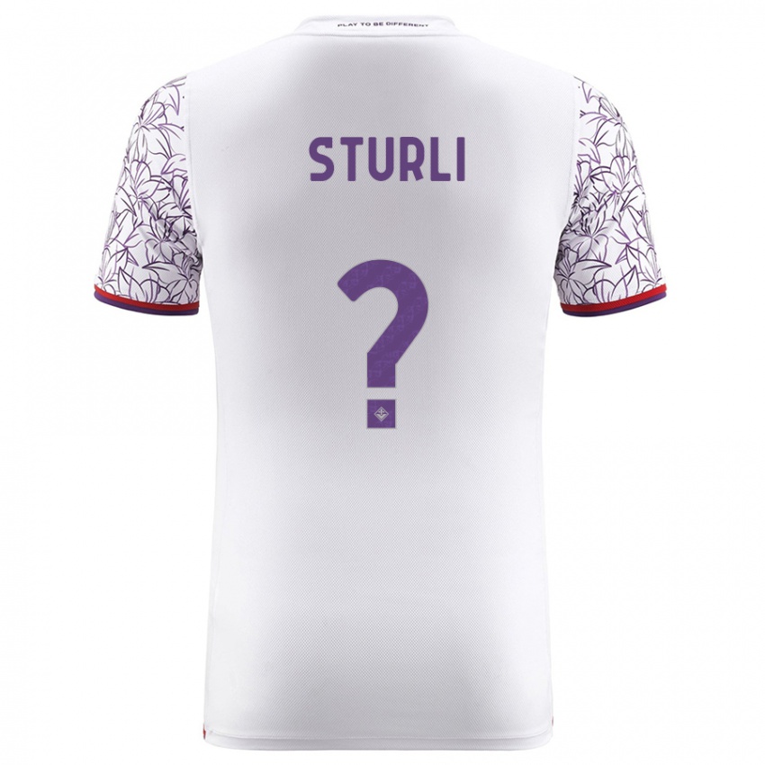 Kinder Edoardo Sturli #0 Weiß Auswärtstrikot Trikot 2023/24 T-Shirt Belgien