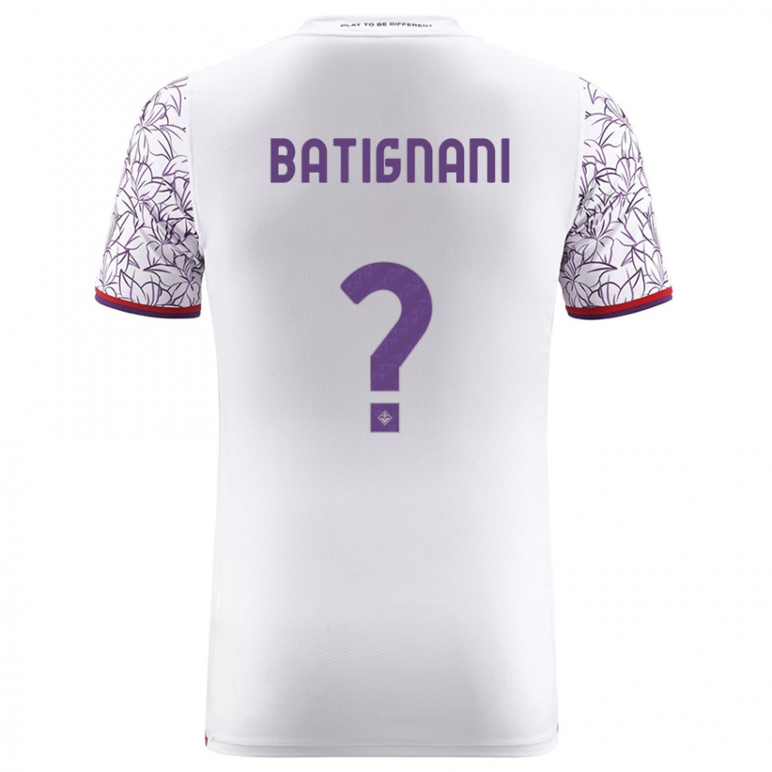 Kinder Francesco Batignani #0 Weiß Auswärtstrikot Trikot 2023/24 T-Shirt Belgien
