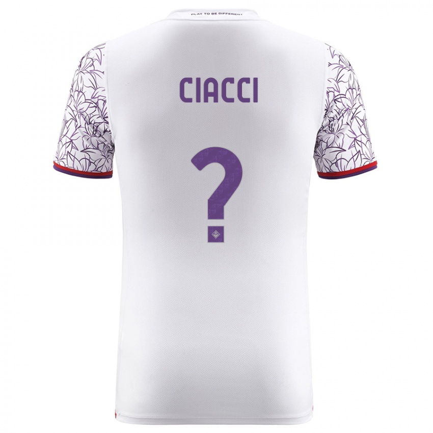 Kinder Niccolò Ciacci #0 Weiß Auswärtstrikot Trikot 2023/24 T-Shirt Belgien