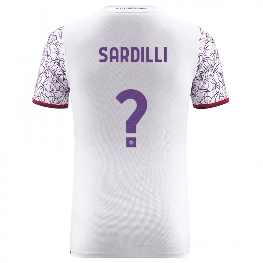 Kinder Davide Sardilli #0 Weiß Auswärtstrikot Trikot 2023/24 T-Shirt Belgien