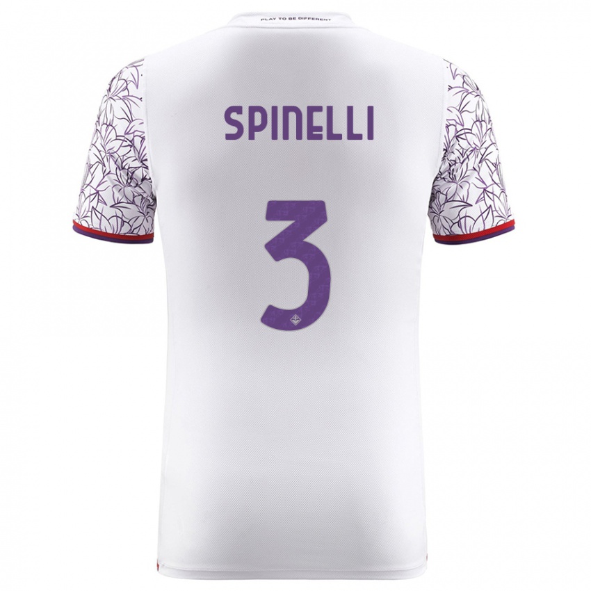 Kinder Giorgia Spinelli #3 Weiß Auswärtstrikot Trikot 2023/24 T-Shirt Belgien