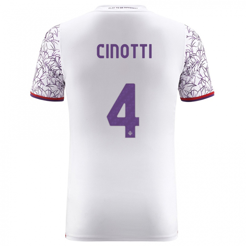 Kinder Norma Cinotti #4 Weiß Auswärtstrikot Trikot 2023/24 T-Shirt Belgien