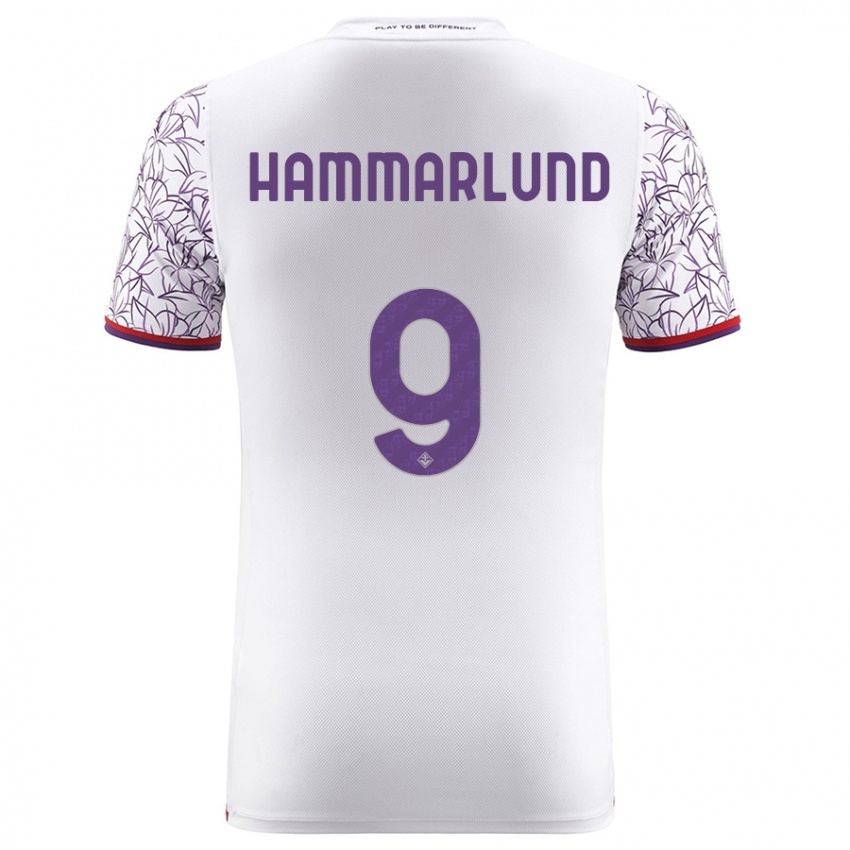 Kinder Pauline Hammarlund #9 Weiß Auswärtstrikot Trikot 2023/24 T-Shirt Belgien