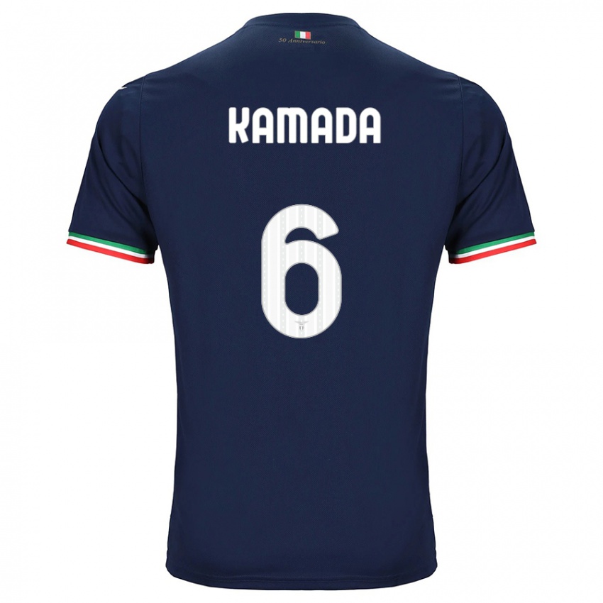 Kinder Daichi Kamada #6 Marine Auswärtstrikot Trikot 2023/24 T-Shirt Belgien