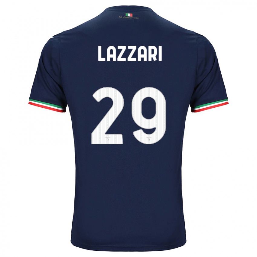 Enfant Maillot Manuel Lazzari #29 Marin Tenues Extérieur 2023/24 T-Shirt Belgique