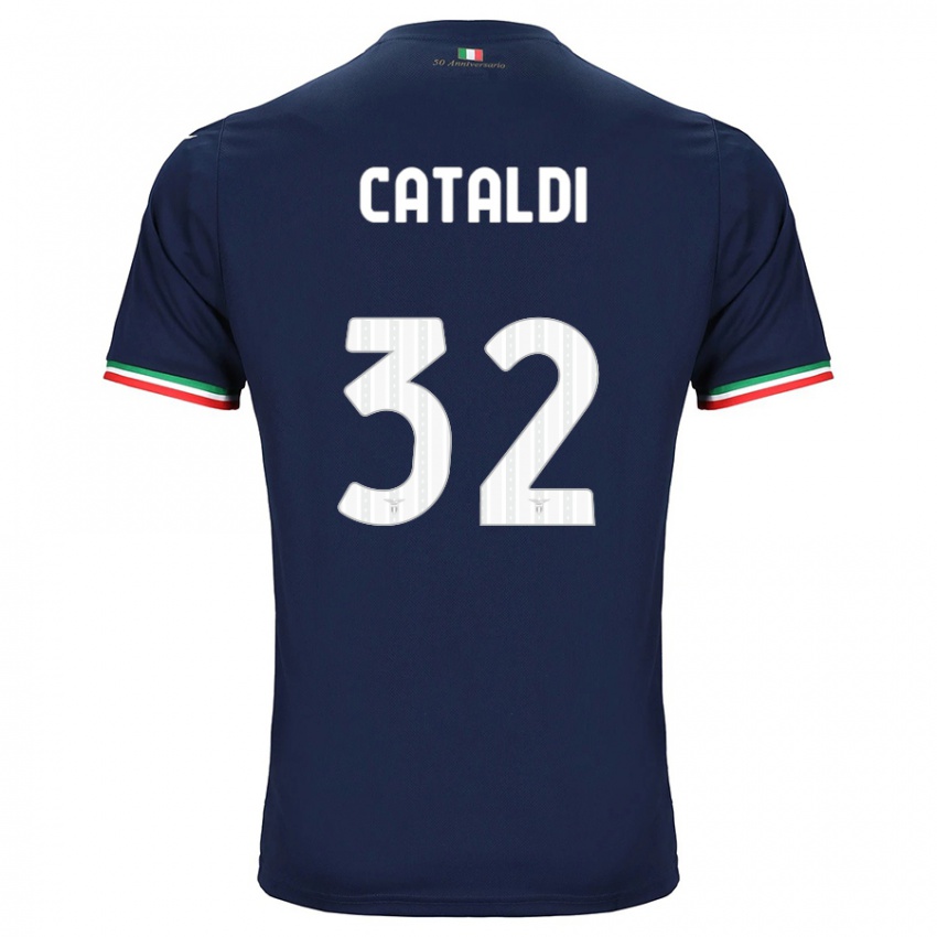 Kinder Danilo Cataldi #32 Marine Auswärtstrikot Trikot 2023/24 T-Shirt Belgien