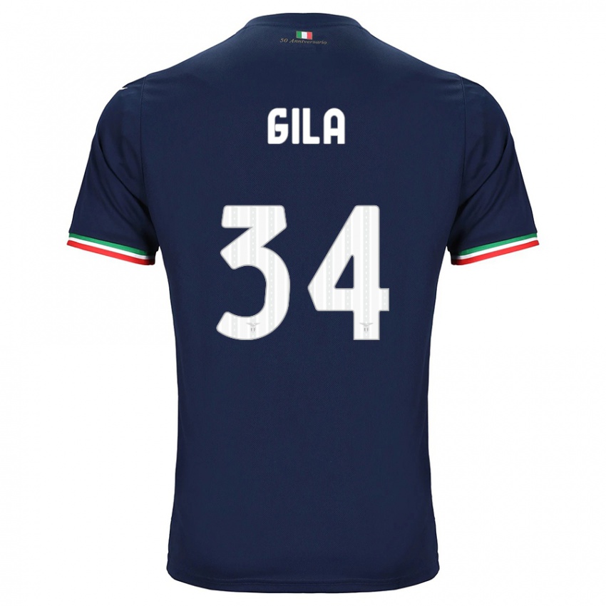 Enfant Maillot Mario Gila #34 Marin Tenues Extérieur 2023/24 T-Shirt Belgique
