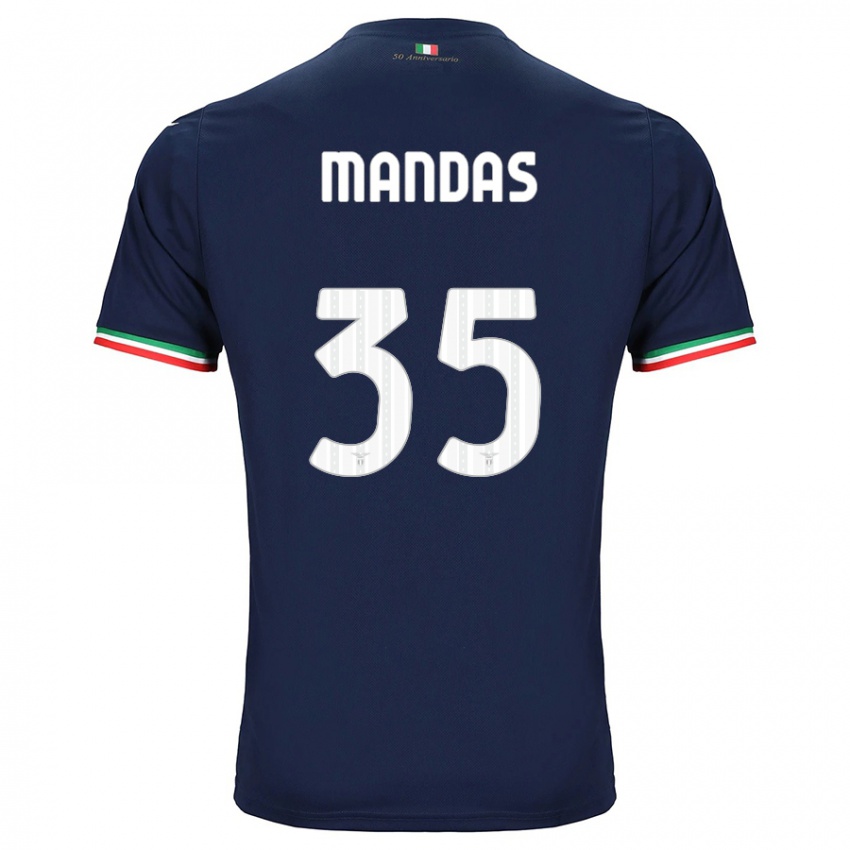 Kinder Christos Mandas #35 Marine Auswärtstrikot Trikot 2023/24 T-Shirt Belgien