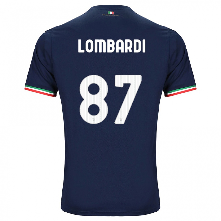 Enfant Maillot Cristiano Lombardi #87 Marin Tenues Extérieur 2023/24 T-Shirt Belgique