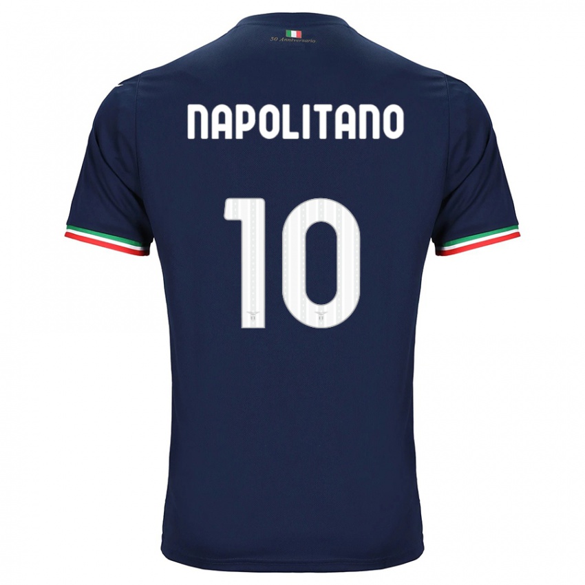 Enfant Maillot Luca Napolitano #10 Marin Tenues Extérieur 2023/24 T-Shirt Belgique