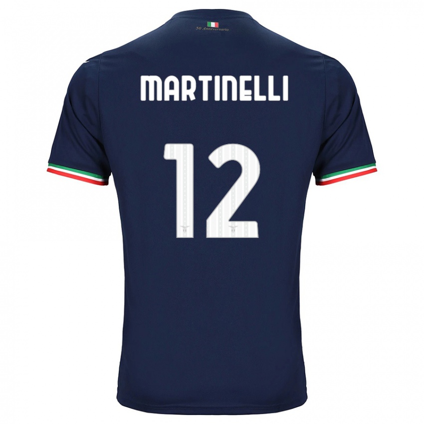 Enfant Maillot Leonardo Martinelli #12 Marin Tenues Extérieur 2023/24 T-Shirt Belgique
