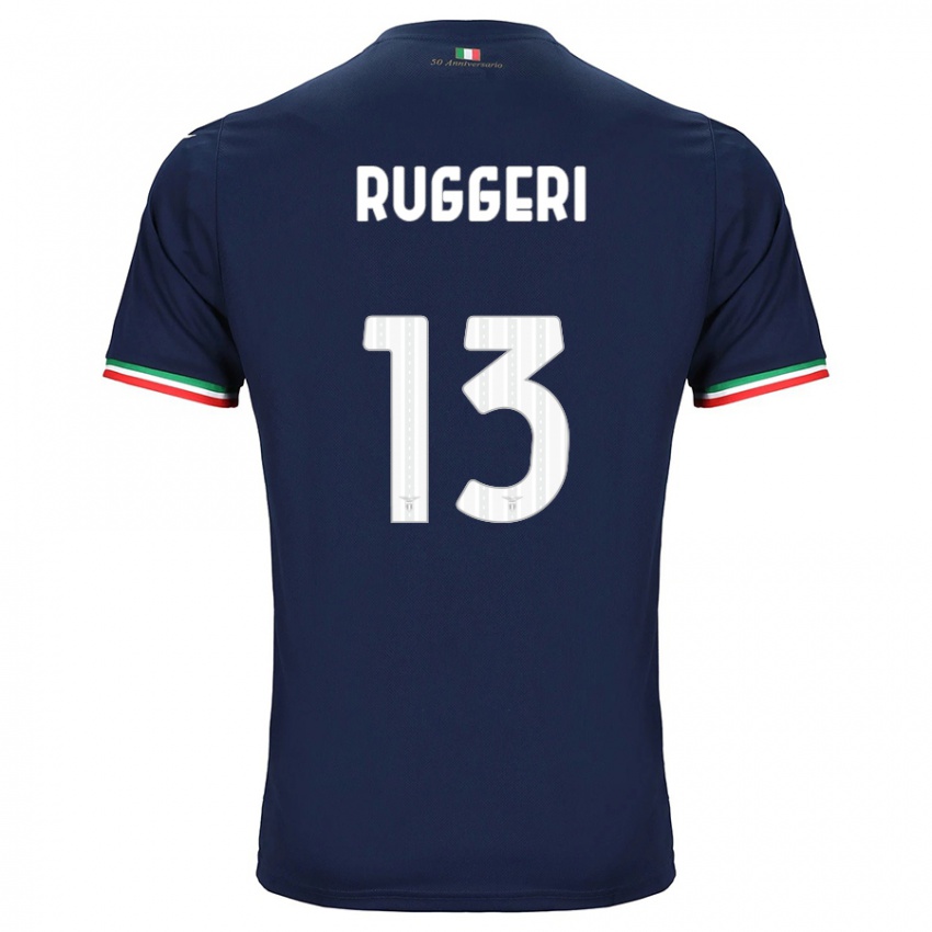 Enfant Maillot Fabio Ruggeri #13 Marin Tenues Extérieur 2023/24 T-Shirt Belgique