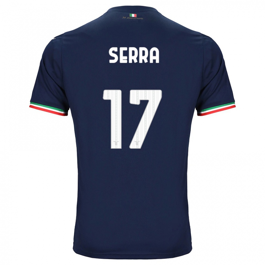 Enfant Maillot Federico Serra #17 Marin Tenues Extérieur 2023/24 T-Shirt Belgique
