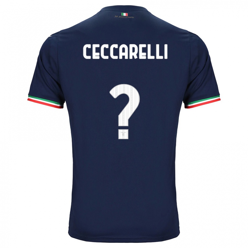 Kinder Alessandro Ceccarelli #0 Marine Auswärtstrikot Trikot 2023/24 T-Shirt Belgien