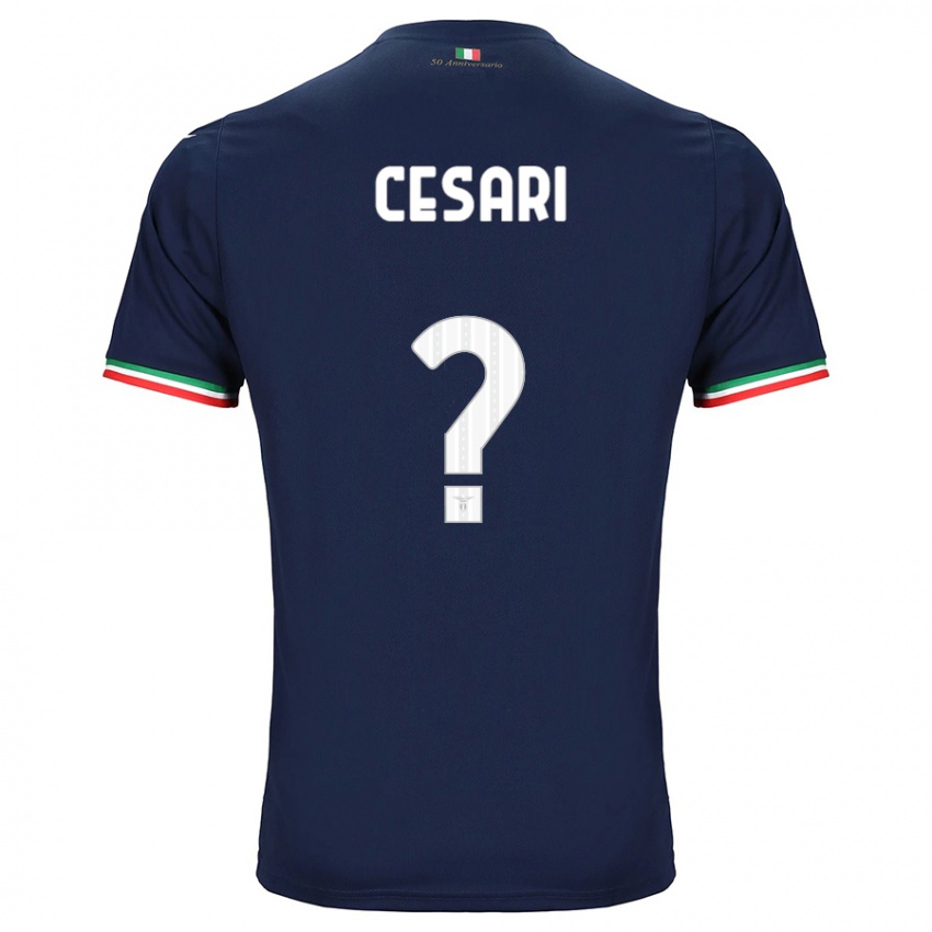 Kinder Nicolò Cesari #0 Marine Auswärtstrikot Trikot 2023/24 T-Shirt Belgien
