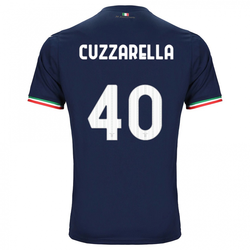 Kinder Cristian Cuzzarella #40 Marine Auswärtstrikot Trikot 2023/24 T-Shirt Belgien