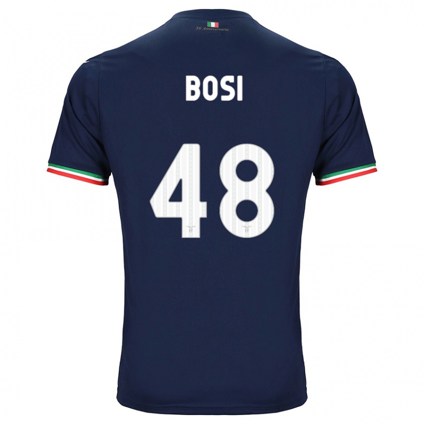 Enfant Maillot Gioele Bosi #48 Marin Tenues Extérieur 2023/24 T-Shirt Belgique