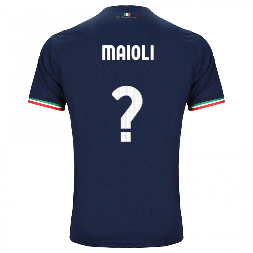 Enfant Maillot Francesco Maioli #0 Marin Tenues Extérieur 2023/24 T-Shirt Belgique