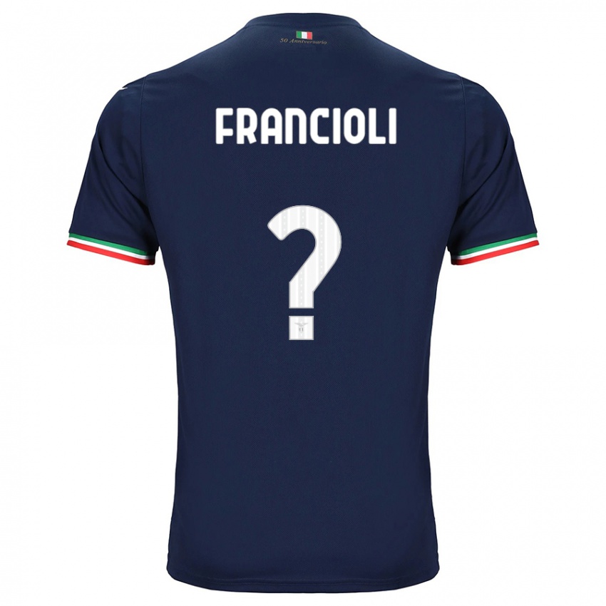 Enfant Maillot Diego Francioli #0 Marin Tenues Extérieur 2023/24 T-Shirt Belgique