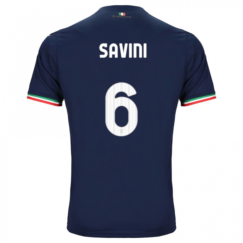 Kinder Federica Savini #6 Marine Auswärtstrikot Trikot 2023/24 T-Shirt Belgien
