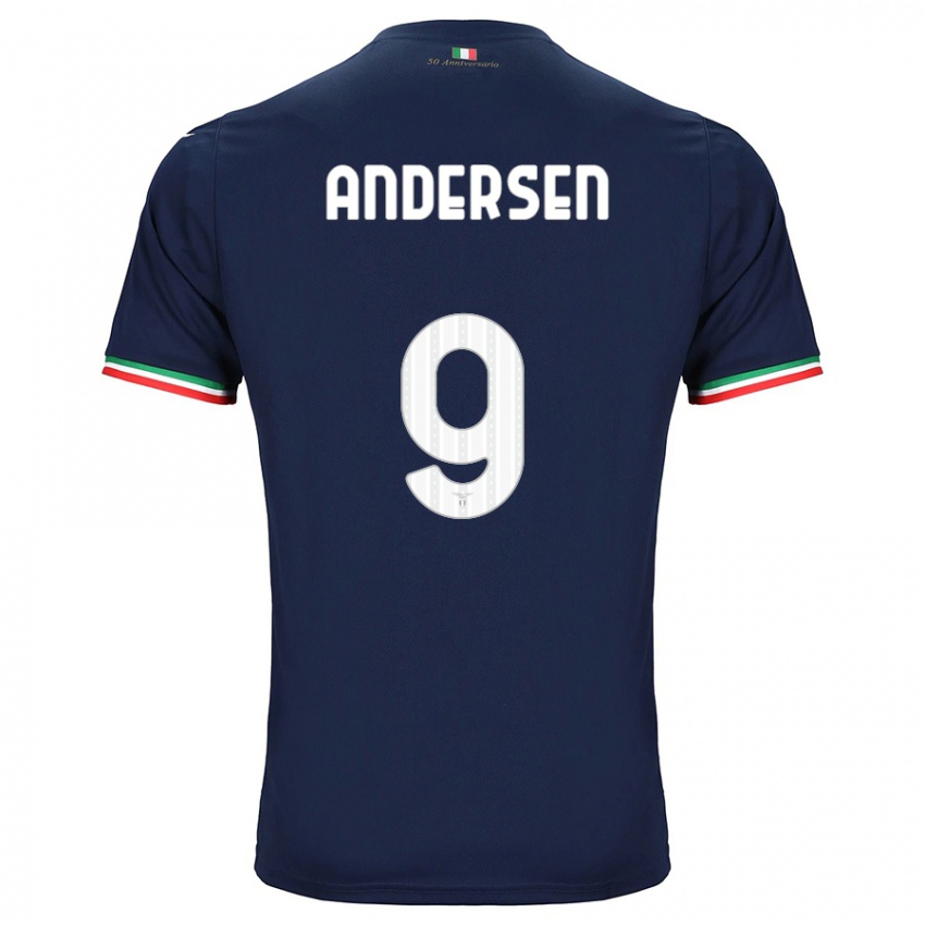 Kinder Signe Holt Andersen #9 Marine Auswärtstrikot Trikot 2023/24 T-Shirt Belgien