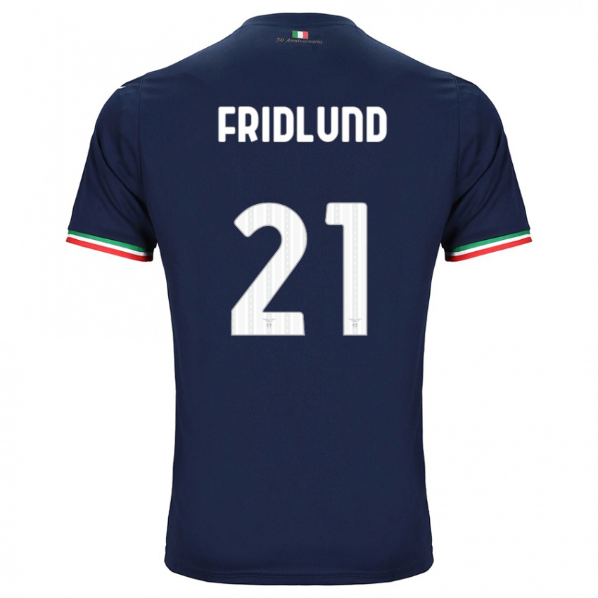 Enfant Maillot Johanne Fridlund #21 Marin Tenues Extérieur 2023/24 T-Shirt Belgique