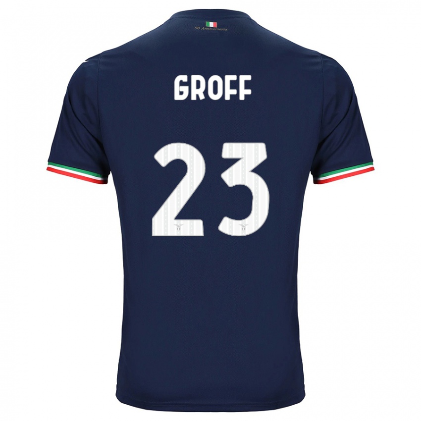 Kinder Chiara Groff #23 Marine Auswärtstrikot Trikot 2023/24 T-Shirt Belgien