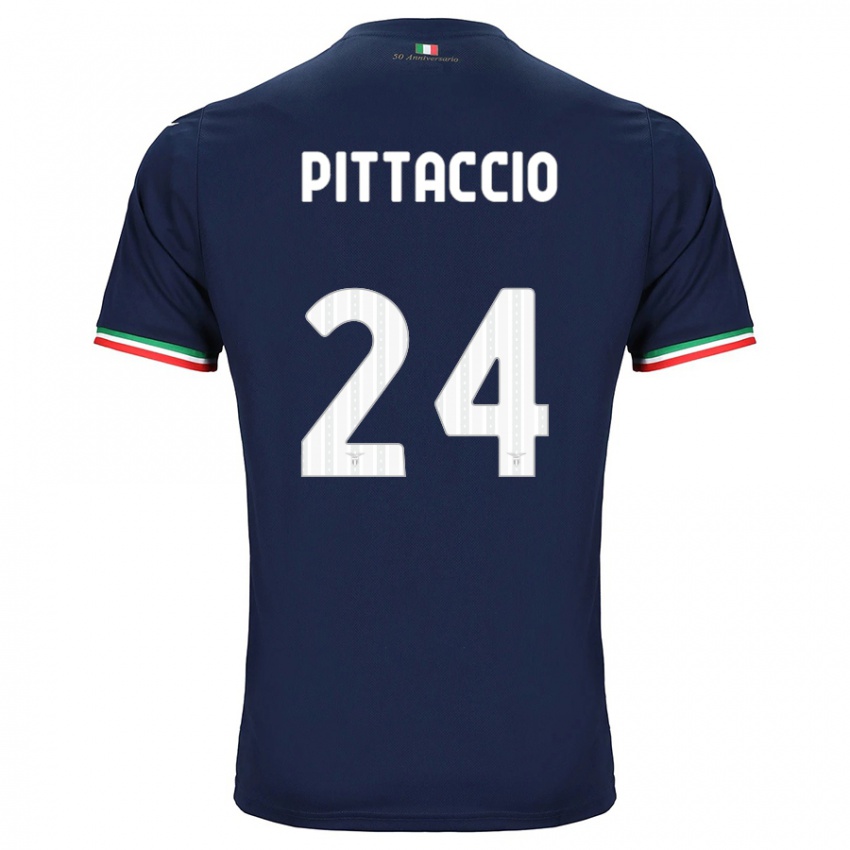 Enfant Maillot Francesca Pittaccio #24 Marin Tenues Extérieur 2023/24 T-Shirt Belgique