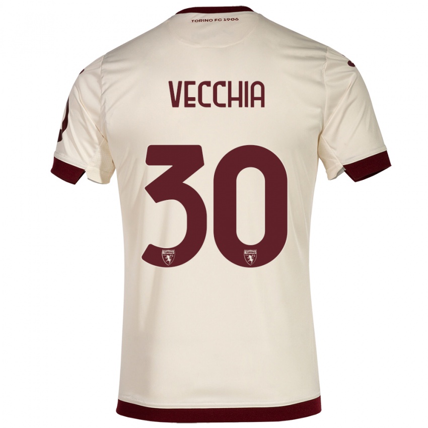 Kinder Marco Dalla Vecchia #30 Sekt Auswärtstrikot Trikot 2023/24 T-Shirt Belgien
