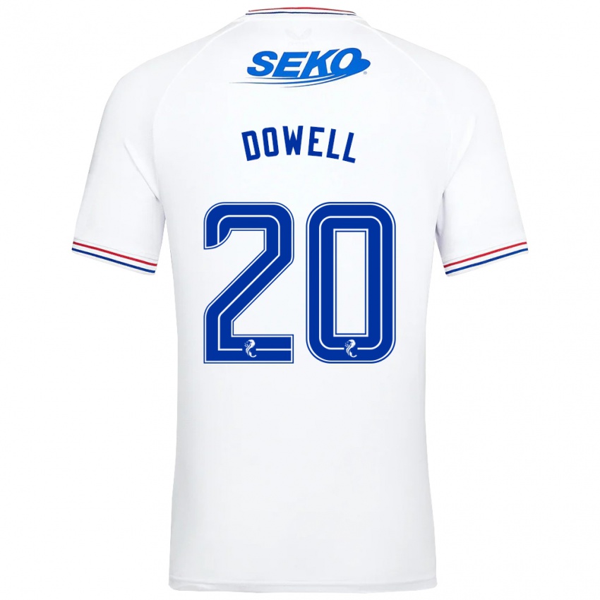 Kinderen Kieran Dowell #20 Wit Uitshirt Uittenue 2023/24 T-Shirt België