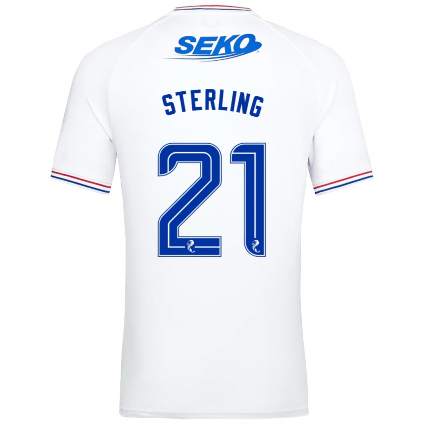 Kinderen Dujon Sterling #21 Wit Uitshirt Uittenue 2023/24 T-Shirt België