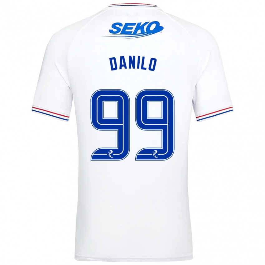 Enfant Maillot Danilo #99 Blanc Tenues Extérieur 2023/24 T-Shirt Belgique