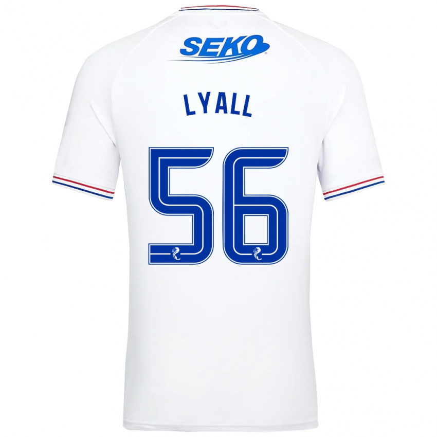 Enfant Maillot Arron Lyall #56 Blanc Tenues Extérieur 2023/24 T-Shirt Belgique